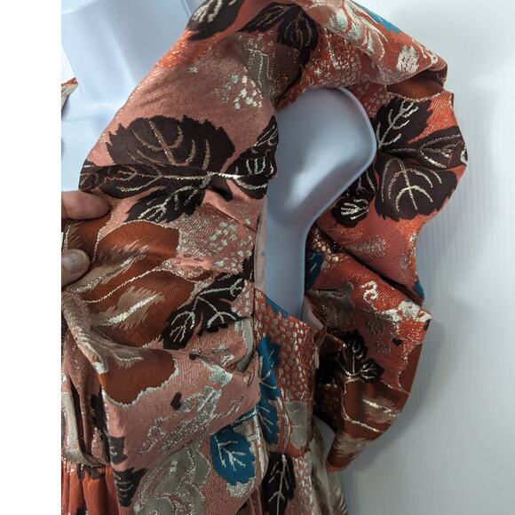 Ulla Johnson Fontaine Metallic Midi Dress Amaryllis Multicolor Runway  2 NWT - Picture 10 of 14